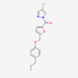 (4-chloro-1H-pyrazol-1-yl){5-[(4-propylphenoxy)methyl]furan-2-yl}methanone