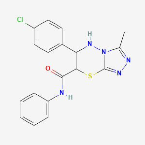 6-(4-chlorophenyl)-3-methyl-N-phenyl-6,7-dihydro-5H-[1,2,4]triazolo[3,4-b][1,3,4]thiadiazine-7-carboxamide