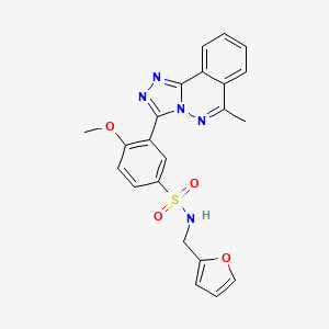 molecular formula C22H19N5O4S B11576119 N-(2-furylmethyl)-4-methoxy-3-(6-methyl[1,2,4]triazolo[3,4-a]phthalazin-3-yl)benzenesulfonamide 