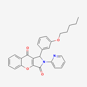 1-[3-(Pentyloxy)phenyl]-2-(pyridin-2-yl)-1,2-dihydrochromeno[2,3-c]pyrrole-3,9-dione