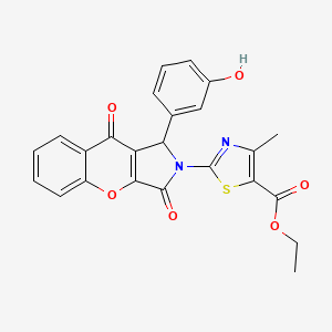 ethyl 2-[1-(3-hydroxyphenyl)-3,9-dioxo-3,9-dihydrochromeno[2,3-c]pyrrol-2(1H)-yl]-4-methyl-1,3-thiazole-5-carboxylate