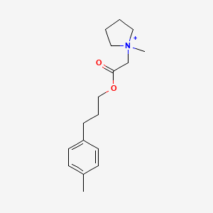 molecular formula C17H26NO2+ B11576155 1-Methyl-1-{2-[3-(4-methylphenyl)propoxy]-2-oxoethyl}pyrrolidinium 