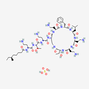 molecular formula C₅₆H₉₈N₁₆O₁₃ xH₂SO₄ B1157618 Polymyxin B1 sulfate 