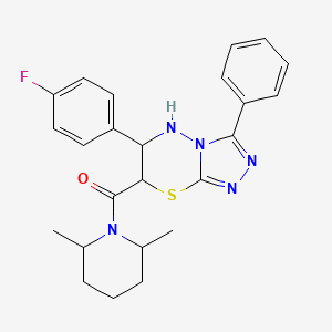 (2,6-dimethylpiperidin-1-yl)[6-(4-fluorophenyl)-3-phenyl-6,7-dihydro-5H-[1,2,4]triazolo[3,4-b][1,3,4]thiadiazin-7-yl]methanone