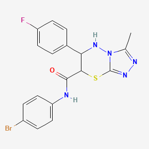 N-(4-bromophenyl)-6-(4-fluorophenyl)-3-methyl-6,7-dihydro-5H-[1,2,4]triazolo[3,4-b][1,3,4]thiadiazine-7-carboxamide