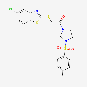 2-[(5-Chloro-1,3-benzothiazol-2-yl)sulfanyl]-1-{3-[(4-methylphenyl)sulfonyl]imidazolidin-1-yl}ethanone