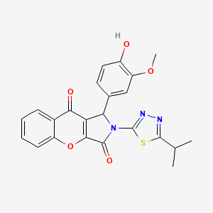 1-(4-Hydroxy-3-methoxyphenyl)-2-[5-(propan-2-yl)-1,3,4-thiadiazol-2-yl]-1,2-dihydrochromeno[2,3-c]pyrrole-3,9-dione