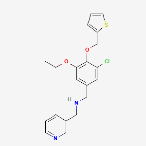 1-[3-chloro-5-ethoxy-4-(thiophen-2-ylmethoxy)phenyl]-N-(pyridin-3-ylmethyl)methanamine