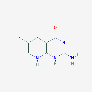 molecular formula C8H12N4O B115763 2-amino-6-methyl-5,6,7,8-tetrahydro-1H-pyrido[2,3-d]pyrimidin-4-one CAS No. 142457-57-6