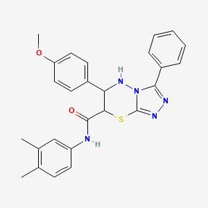 N-(3,4-dimethylphenyl)-6-(4-methoxyphenyl)-3-phenyl-6,7-dihydro-5H-[1,2,4]triazolo[3,4-b][1,3,4]thiadiazine-7-carboxamide