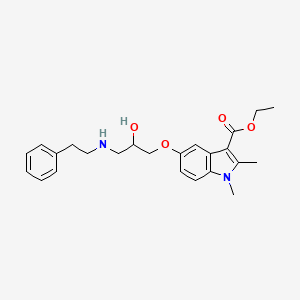 molecular formula C24H30N2O4 B11576350 ethyl 5-{2-hydroxy-3-[(2-phenylethyl)amino]propoxy}-1,2-dimethyl-1H-indole-3-carboxylate 