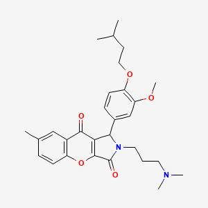 2-[3-(Dimethylamino)propyl]-1-[3-methoxy-4-(3-methylbutoxy)phenyl]-7-methyl-1,2-dihydrochromeno[2,3-c]pyrrole-3,9-dione