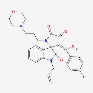 3'-(4-Fluorobenzoyl)-4'-hydroxy-1'-[3-(morpholin-4-YL)propyl]-1-(prop-2-EN-1-YL)-1,1',2,5'-tetrahydrospiro[indole-3,2'-pyrrole]-2,5'-dione