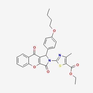 ethyl 2-[1-(4-butoxyphenyl)-3,9-dioxo-3,9-dihydrochromeno[2,3-c]pyrrol-2(1H)-yl]-4-methyl-1,3-thiazole-5-carboxylate