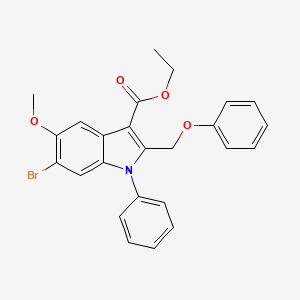 ethyl 6-bromo-5-methoxy-2-(phenoxymethyl)-1-phenyl-1H-indole-3-carboxylate