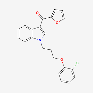 molecular formula C22H18ClNO3 B11576452 {1-[3-(2-chlorophenoxy)propyl]-1H-indol-3-yl}(furan-2-yl)methanone 