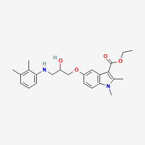 ethyl 5-{3-[(2,3-dimethylphenyl)amino]-2-hydroxypropoxy}-1,2-dimethyl-1H-indole-3-carboxylate