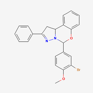 5-(3-Bromo-4-methoxyphenyl)-2-phenyl-1,10b-dihydropyrazolo[1,5-c][1,3]benzoxazine