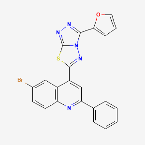 6-Bromo-4-[3-(furan-2-yl)[1,2,4]triazolo[3,4-b][1,3,4]thiadiazol-6-yl]-2-phenylquinoline