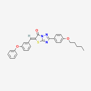 (5Z)-2-[4-(pentyloxy)phenyl]-5-(3-phenoxybenzylidene)[1,3]thiazolo[3,2-b][1,2,4]triazol-6(5H)-one