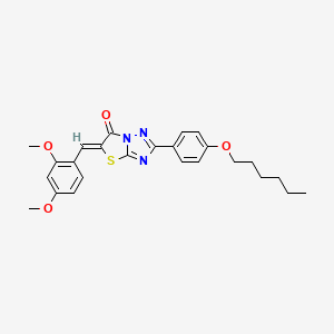 (5Z)-5-(2,4-dimethoxybenzylidene)-2-[4-(hexyloxy)phenyl][1,3]thiazolo[3,2-b][1,2,4]triazol-6(5H)-one