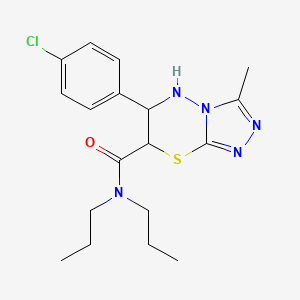 6-(4-chlorophenyl)-3-methyl-N,N-dipropyl-6,7-dihydro-5H-[1,2,4]triazolo[3,4-b][1,3,4]thiadiazine-7-carboxamide