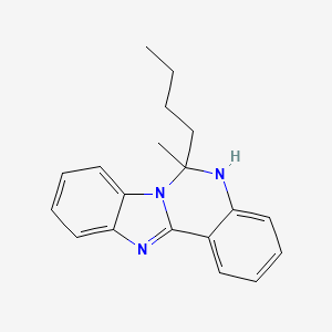 molecular formula C19H21N3 B11576547 6-Butyl-6-methyl-5,6-dihydrobenzimidazo[1,2-c]quinazoline 