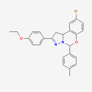 9-Bromo-2-(4-ethoxyphenyl)-5-(4-methylphenyl)-1,10b-dihydropyrazolo[1,5-c][1,3]benzoxazine