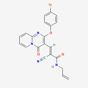 (2E)-3-[2-(4-bromophenoxy)-4-oxo-4H-pyrido[1,2-a]pyrimidin-3-yl]-2-cyano-N-(prop-2-en-1-yl)prop-2-enamide