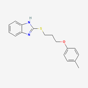 molecular formula C17H18N2OS B11576565 2-{[3-(4-methylphenoxy)propyl]sulfanyl}-1H-benzimidazole 