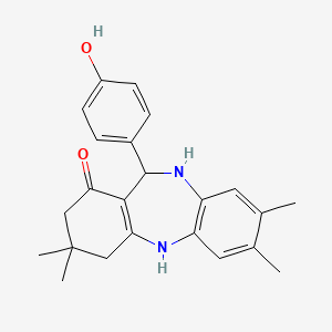 11-(4-hydroxyphenyl)-3,3,7,8-tetramethyl-3,4,10,11-tetrahydro-2H-dibenzo[b,e][1,4]diazepin-1-ol