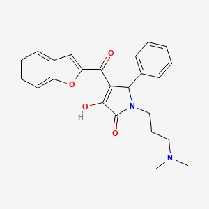 4-(1-benzofuran-2-ylcarbonyl)-1-[3-(dimethylamino)propyl]-3-hydroxy-5-phenyl-1,5-dihydro-2H-pyrrol-2-one