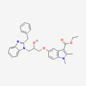 ethyl 5-[3-(2-benzyl-1H-benzimidazol-1-yl)-2-hydroxypropoxy]-1,2-dimethyl-1H-indole-3-carboxylate