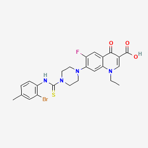 7-{4-[(2-Bromo-4-methylphenyl)carbamothioyl]piperazin-1-yl}-1-ethyl-6-fluoro-4-oxo-1,4-dihydroquinoline-3-carboxylic acid