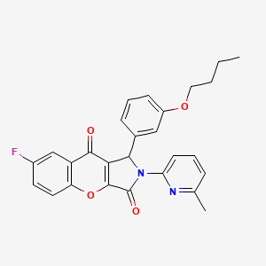 1-(3-Butoxyphenyl)-7-fluoro-2-(6-methylpyridin-2-yl)-1,2-dihydrochromeno[2,3-c]pyrrole-3,9-dione