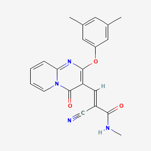 (2E)-2-cyano-3-[2-(3,5-dimethylphenoxy)-4-oxo-4H-pyrido[1,2-a]pyrimidin-3-yl]-N-methylprop-2-enamide