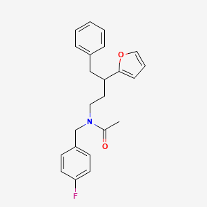 N-[(4-fluorophenyl)methyl]-N-[3-(furan-2-yl)-4-phenylbutyl]acetamide