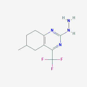 molecular formula C10H13F3N4 B11576612 2-Hydrazino-5,6,7,8-tetrahydro-6-methyl-4-(triflioromethyl)quinazoline 