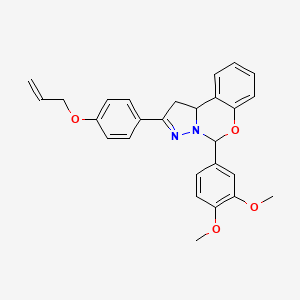 2-[4-(Allyloxy)phenyl]-5-(3,4-dimethoxyphenyl)-1,10b-dihydropyrazolo[1,5-c][1,3]benzoxazine