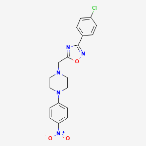 1-{[3-(4-Chlorophenyl)-1,2,4-oxadiazol-5-yl]methyl}-4-(4-nitrophenyl)piperazine