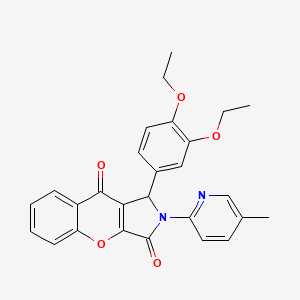 1-(3,4-Diethoxyphenyl)-2-(5-methylpyridin-2-yl)-1,2-dihydrochromeno[2,3-c]pyrrole-3,9-dione