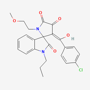 3'-[(4-chlorophenyl)carbonyl]-4'-hydroxy-1'-(2-methoxyethyl)-1-propylspiro[indole-3,2'-pyrrole]-2,5'(1H,1'H)-dione