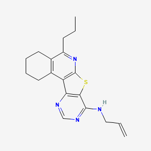 N-prop-2-enyl-8-propyl-11-thia-9,14,16-triazatetracyclo[8.7.0.02,7.012,17]heptadeca-1,7,9,12,14,16-hexaen-13-amine