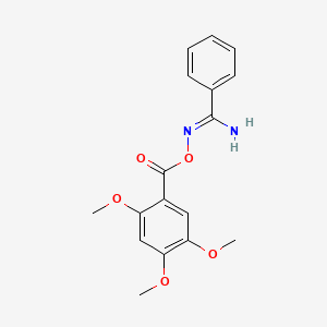 molecular formula C17H18N2O5 B11576719 N'-{[(2,4,5-trimethoxyphenyl)carbonyl]oxy}benzenecarboximidamide 