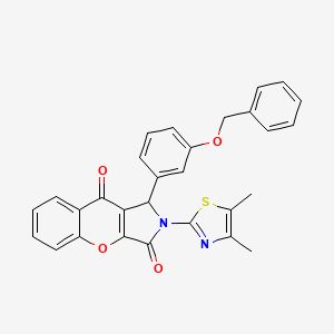 molecular formula C29H22N2O4S B11576734 1-[3-(Benzyloxy)phenyl]-2-(4,5-dimethyl-1,3-thiazol-2-yl)-1,2-dihydrochromeno[2,3-c]pyrrole-3,9-dione 