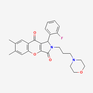 1-(2-Fluorophenyl)-6,7-dimethyl-2-[3-(morpholin-4-yl)propyl]-1,2-dihydrochromeno[2,3-c]pyrrole-3,9-dione