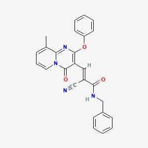 (2E)-N-Benzyl-2-cyano-3-{9-methyl-4-oxo-2-phenoxy-4H-pyrido[1,2-A]pyrimidin-3-YL}prop-2-enamide