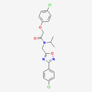 2-(4-chlorophenoxy)-N-{[3-(4-chlorophenyl)-1,2,4-oxadiazol-5-yl]methyl}-N-(propan-2-yl)acetamide