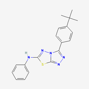 3-(4-tert-butylphenyl)-N-phenyl[1,2,4]triazolo[3,4-b][1,3,4]thiadiazol-6-amine