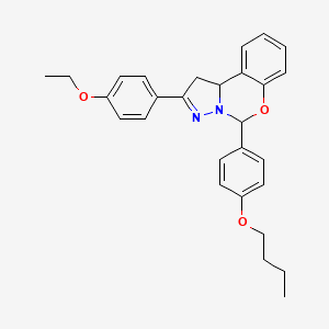 5-(4-Butoxyphenyl)-2-(4-ethoxyphenyl)-1,10b-dihydropyrazolo[1,5-c][1,3]benzoxazine